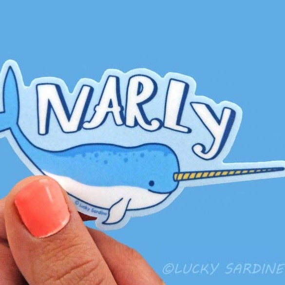 Narly Unicorn of the Sea Sticker
