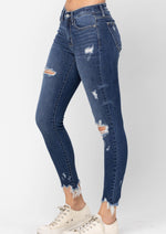 Judy Blue Mid Rise Destroyed Skinny Jeans